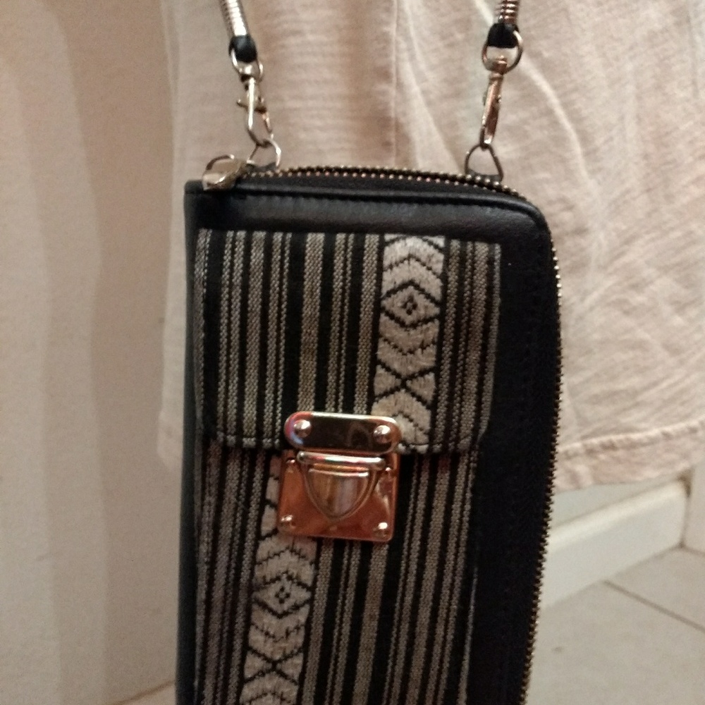 Black leather crossbody